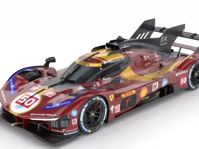 Ferrari 499P LMH 2025 WEC 3D model