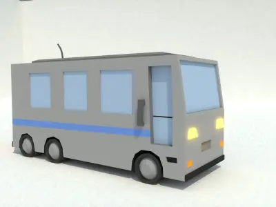 Low Poly Bus Low-poly 3D model