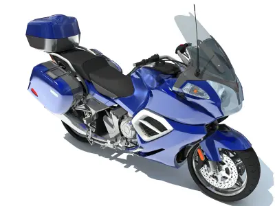 Blue Motorcycle 3D Models 3D model