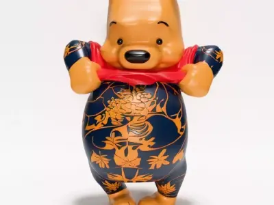Winnie the Pooh and Piglet Japanese Tattoo Yakuza Pop Art toy 3D print model