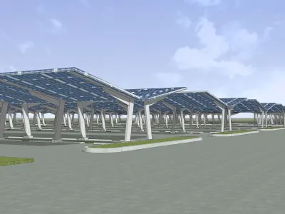 Solar carport 2401 3D model