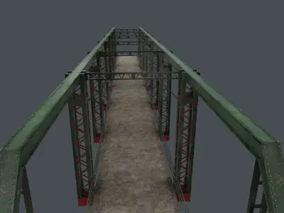 Metal Bridge Game Ready PBR Low-poly 3D model
