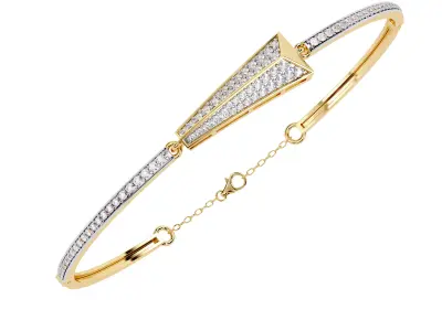 Luxury Gold Diamond Bracelet High Jewelry 3D print model