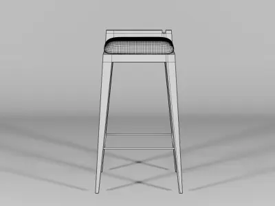 Mjiila Bar Stool 50x50x90 Low-poly 3D model