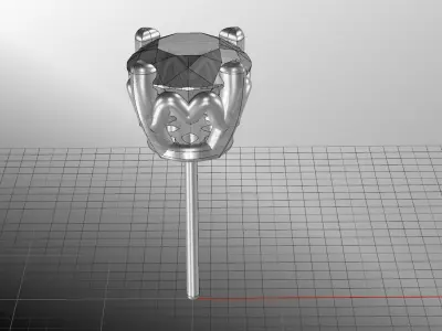 Fancy Flower Earring 3D print model