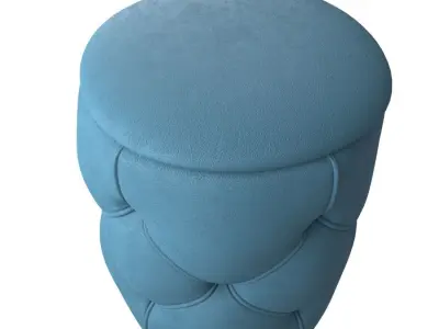 3d model of velvet pouf 3D model