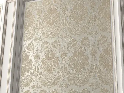 Wall paneling classic wallpaper 3D model