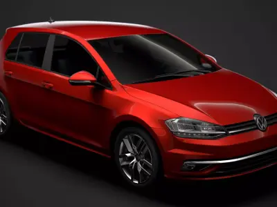 VW Golf TDI 5door Typ5G 2019 3D model