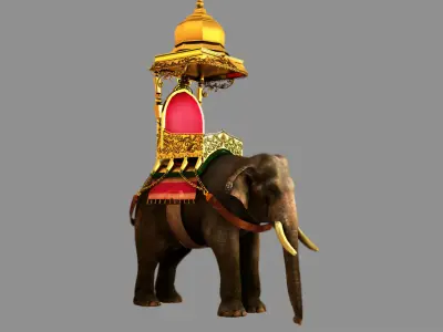 Elephant Carriage 3d model 3D model