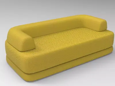 Fat Sofa Low-poly 3D model