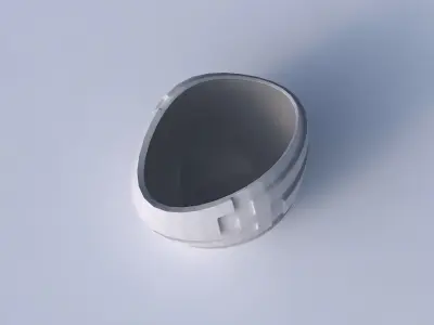 Bowl compressed 3 with sharp ribbons 3D print model