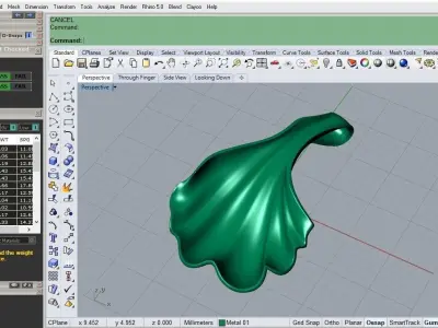 pearl flower pendant 3D print model