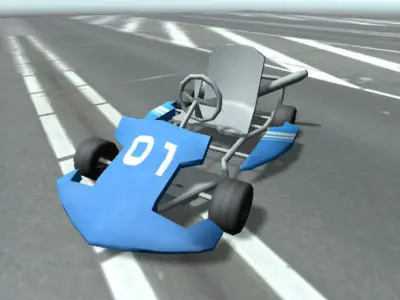 Go Kart Car Pack for Mobile Games Unity3d Low-poly 3D model