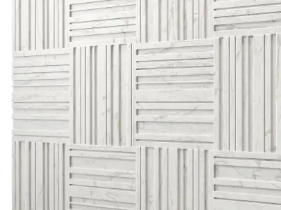 Lithos Design marble wall panel Barcode Zero 3D model