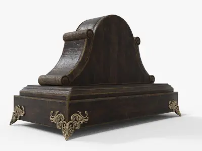Mantel clock Low-poly 3D model
