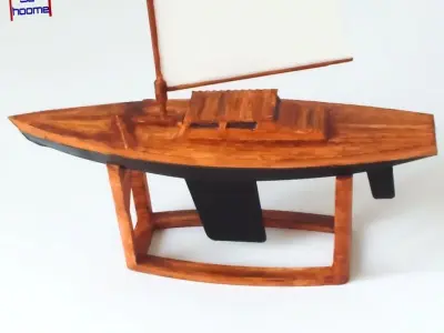 Decorative Sailboat Model Fully 3D Printed 3D print model