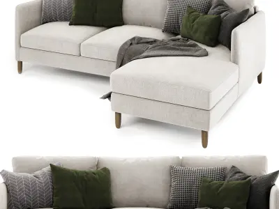 Lomeo Fixed corner sofa 3D model