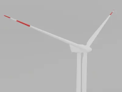 Wind Turbines Low-poly 3D model