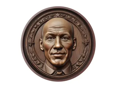 Arjen Robben Footballer Medallion 3D print model