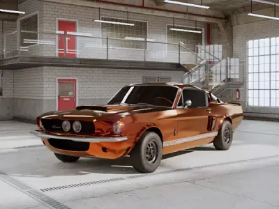 Shelby Cobra GT500 1967 - Car Classic Low-poly 3D model