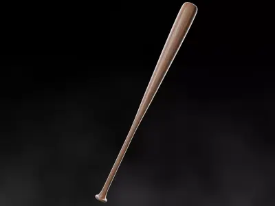 Wooden Baseball Bat 3d model PBR Low-Poly Game Ready Low-poly 3D model
