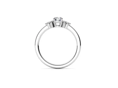 ZDR039 solitaire diamond engagement ring 3D print model
