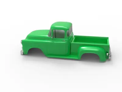 Dodge truck 1956 Rc body shell 3D print model