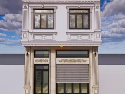 neo classical house Free 3D model