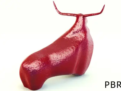 Stylised Bull Sculpture 3D model