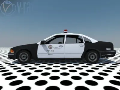 police car lowpoly Free low-poly 3D model