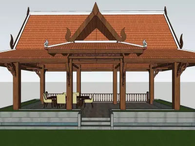 Hut or Kiosque 3D model