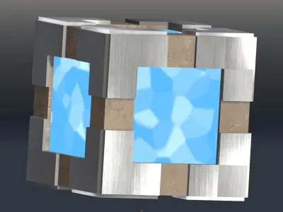 Energy Core Cube Free low-poly 3D model