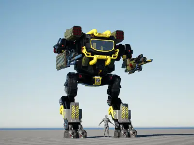 Levo Mech v10 - Unreal Engine Project Low-poly 3D model