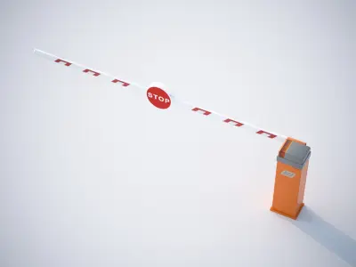 Road barrier 3D model