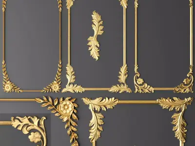 Frame Cartouches SET 3D  3D model