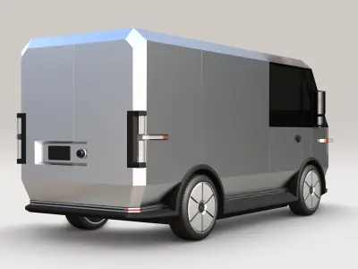Electric Delivery Van PBR 3D model