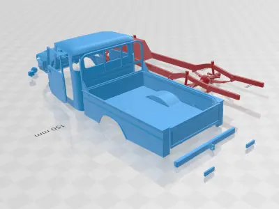 Toyota Land Cruiser Pickup 1979 - Body Car STL Model 3D print model