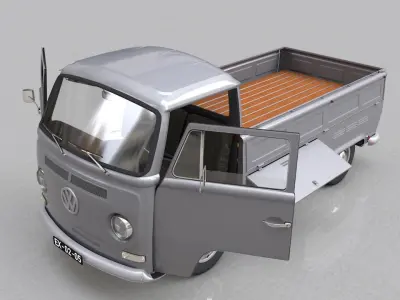Volkswagen T2 Pickup Single Cab 1962 3D model