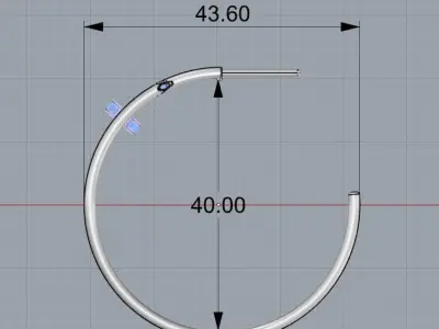 Earring Juste un Clou 3D print model