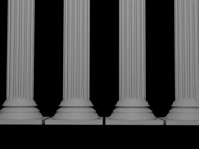 Columns four 3D model