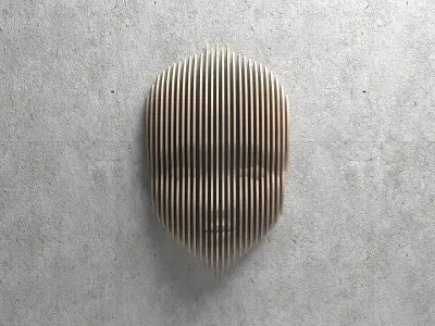 WOOD DECOR FACE 3D model