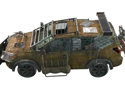 Doomsday SUV Low-poly 3D model