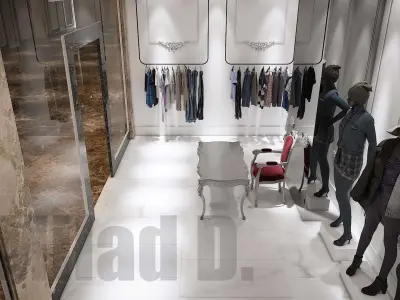 Boutique - Girls and women clothing store 3D model