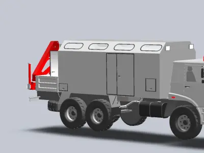 Service truck 3D model