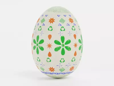 -Easter Egg V4- Low-poly 3D model