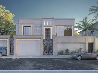 3DS MAX V-RAY RENDER VILLA FULL MODELS 3D model
