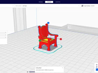 medieval chair 3 3D print model