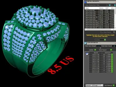 Luxury Men Rings Designs 5MR073 3D print model