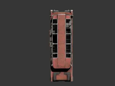 3D model bus of a vintage Low-poly 3D model