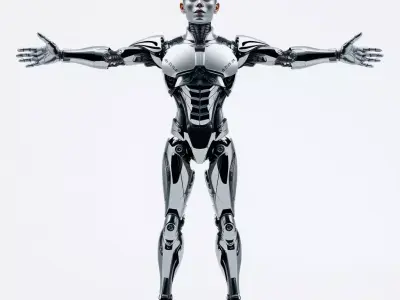 Futuristic Robot Character Model Pack Low-poly 3D model